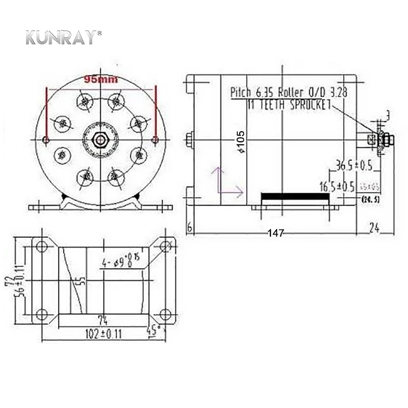 Perfect Electric DC Brushed Gear Motor 1000W 48V 36V MY1020 3000RPM 35.6A Reverse Electric Bicycle Scooter Tricycle Bike DIY Parts 1