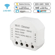 Wifi Smart Dimmer 220V-240V 150W Controller Timer Switch light Voice Control Works With Amazon Alexa Google IFTTT App Smart Life