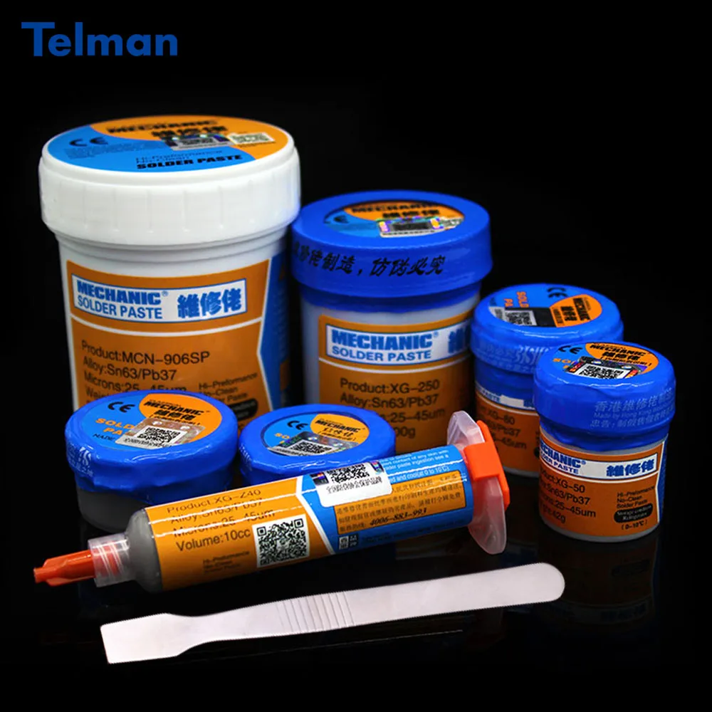 

1pcs Original Mechanic Welding Flux Soldering Solder Welding Paste Flux XG-Z40 XG-40 XG-50 XG-80 SMD SMT Sn63/Pb37 Cream