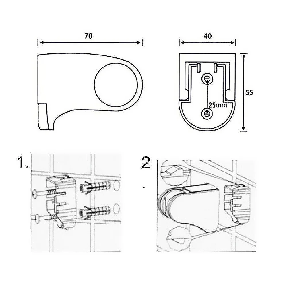 Регулируемый настенный держатель душевой головки для ванной комнаты кронштейн крепление ABS