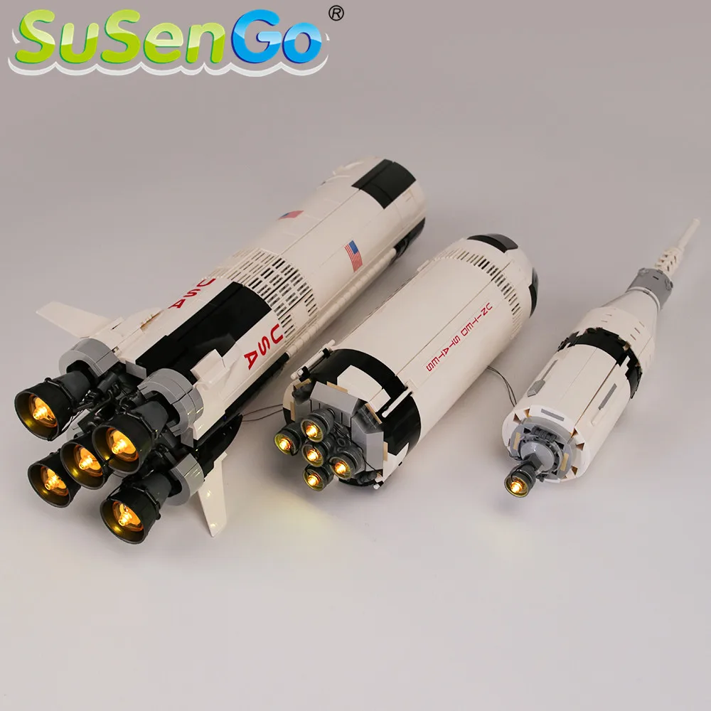 SuSenGo светодиодный светильник комплект для 21309 года Apollo Saturn V Launch совместимый с 37003