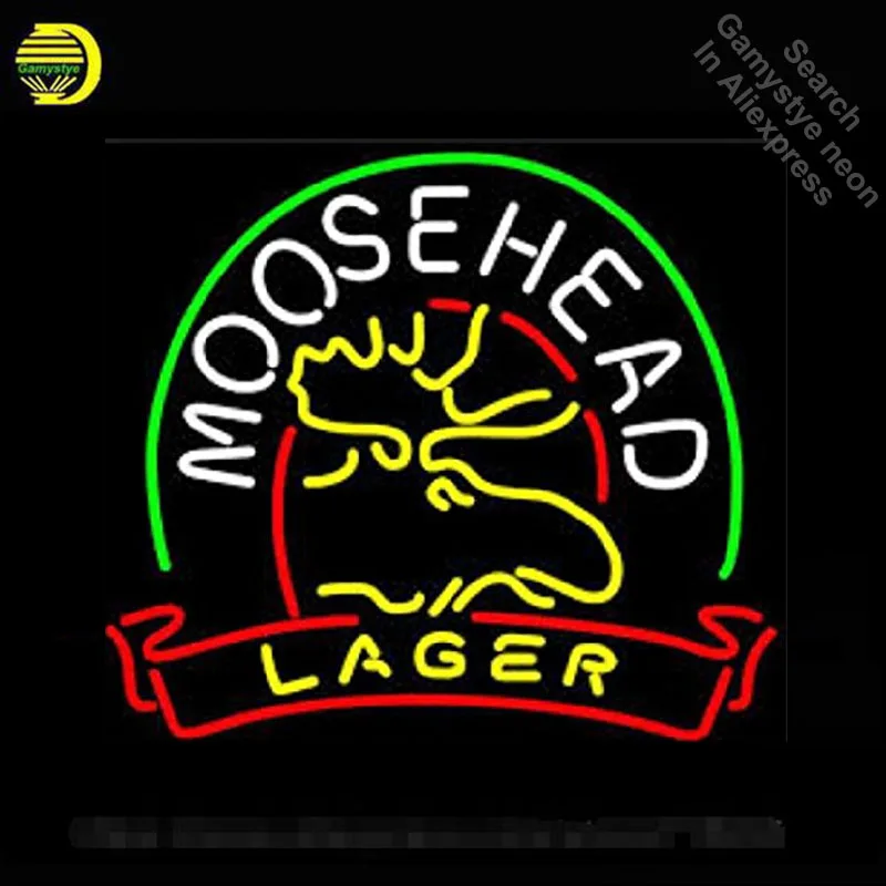 

Neon Sign Moosehead Lager neon Lights Sign Deer Custom Retro Design Wall Light Handcrafted Restaurant Hotel Neon signs for sale