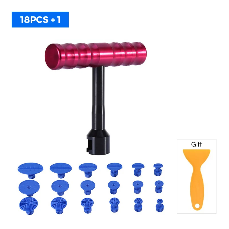 Dent Repair Puller Kit PDR Puller Grip Slide Hammer 18pcs Dent Removal Pulling Tabs for Car Auto Body Hail Damage Remover Tools Dent Repair Puller Kit PDR Puller Grip Slide Hammer 18pcs Dent Removal Pulling Tabs for Car Auto Body Hail Damage Remover Tools