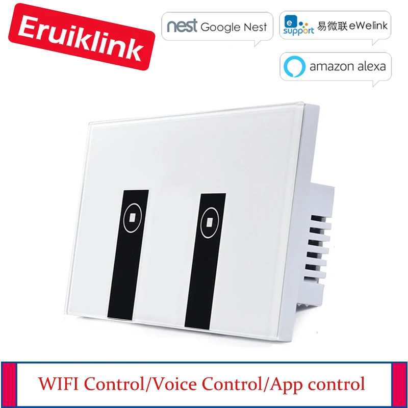 Переключатель дистанционного управления Ewelink 1/2/3/4 Gang APP Wifi сенсорный настенный