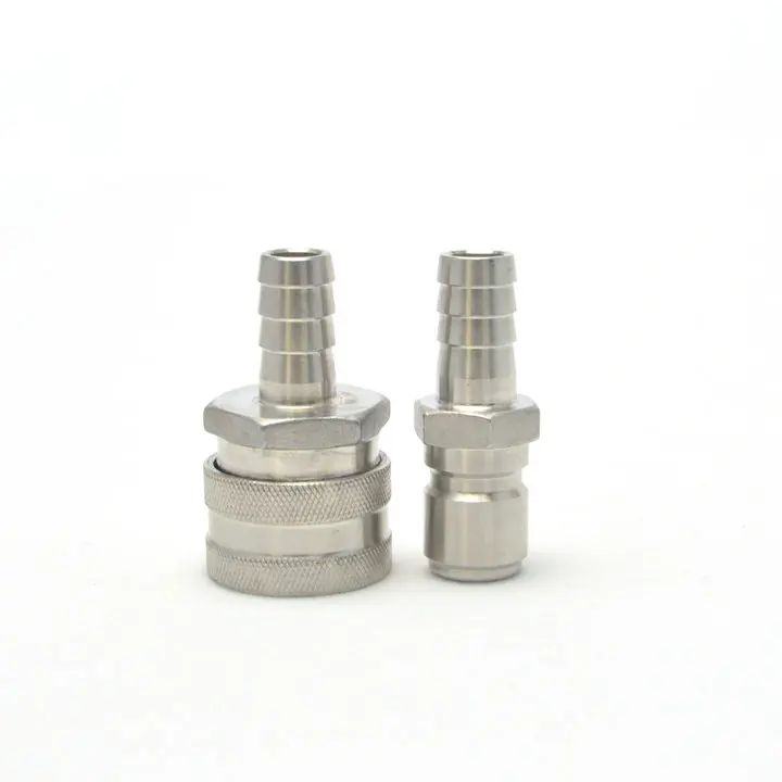 

Stainless Homebrew Quick Disconnect Set, brewing Fitting, 1/2"Barb and 1/2"Barb