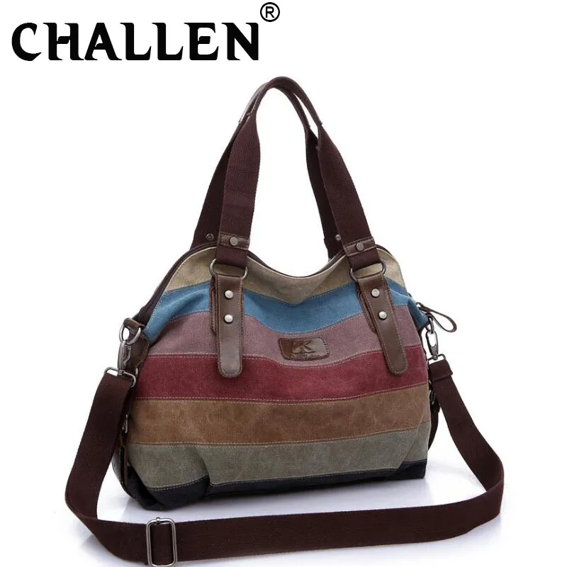 Женский crossbody сумки через плечо bolsos mujer большая Холщовая Сумка Женская Полосатая Брезентовая женская сумка Дамы tote сумка BGA-61