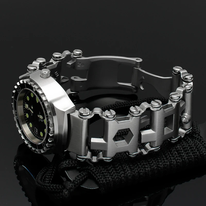 Многофункциональный ремешок для часов из высококачественной нержавеющей стали 20 мм 22 мм 24 мм 26 мм 28 мм Мужские часы браслет