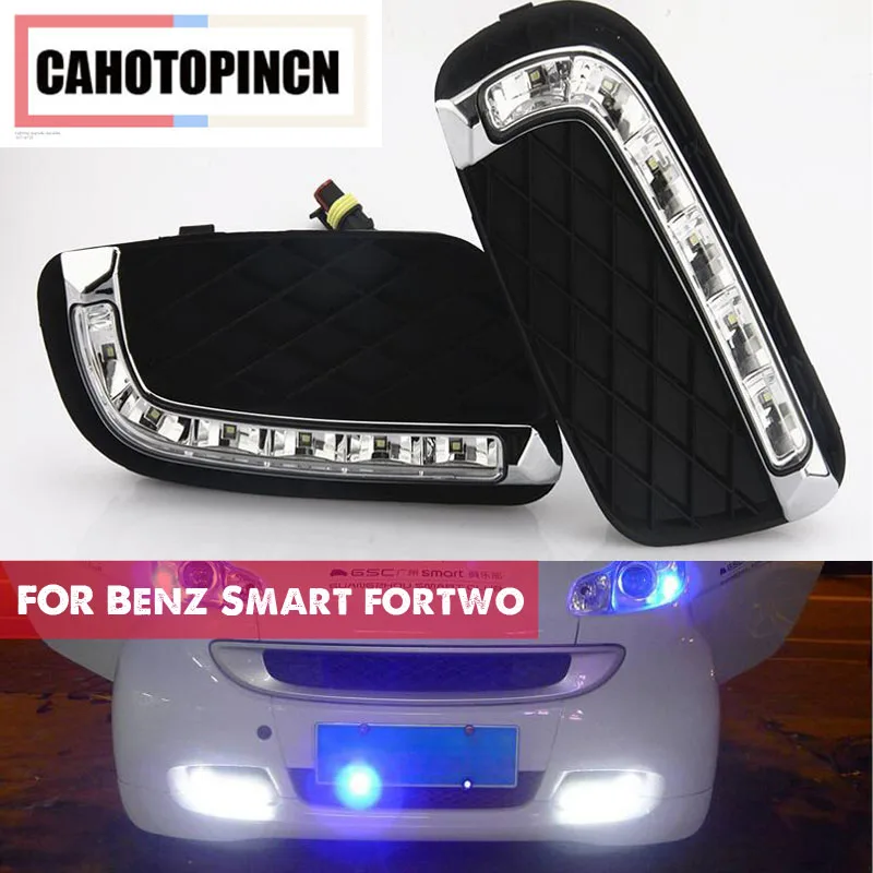 

led drl daytime running light for Mercedes-benz smart fortwo 2008 - 2011 with Dynamic moving yellow turn signal