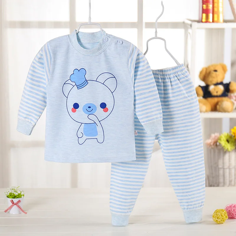 New Autumn Children Baby Boys Girls Clothing Sets Tracksuit 2PCS Cotton Sport Suit Cartoon T-Shirt+Pants Kids Clothes Set | Детская