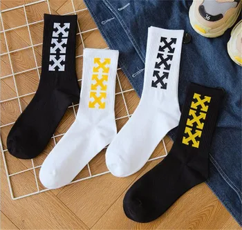 

Cross Off Pattern Trendy Men Socks Harajuku 5 pairs Hipster Streetwear Pride Socks Odd Future Online Pop Darn Tough Unisex