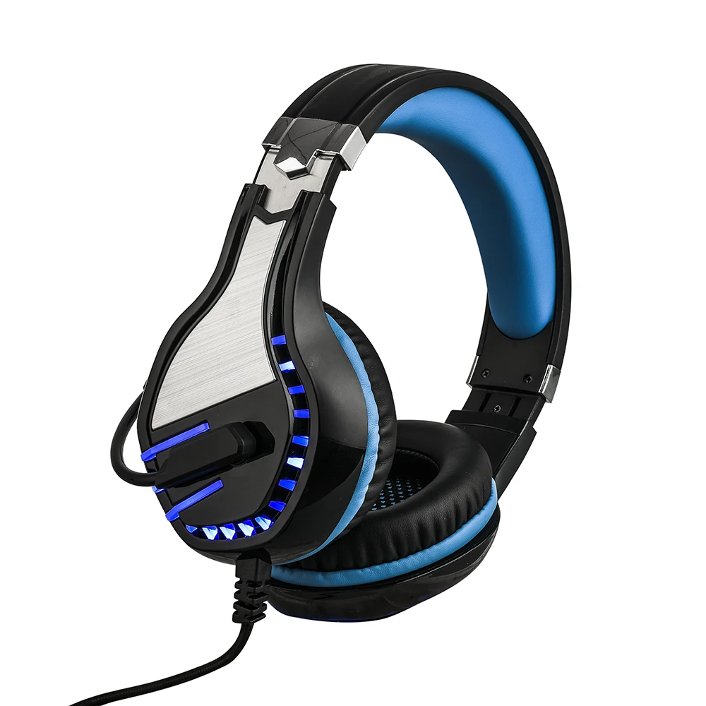 HS063 профессиональная гарнитура для геймера Hi-Fi светодиодный стерео наушники проводные с микрофоном наушники-вкладыши игровые