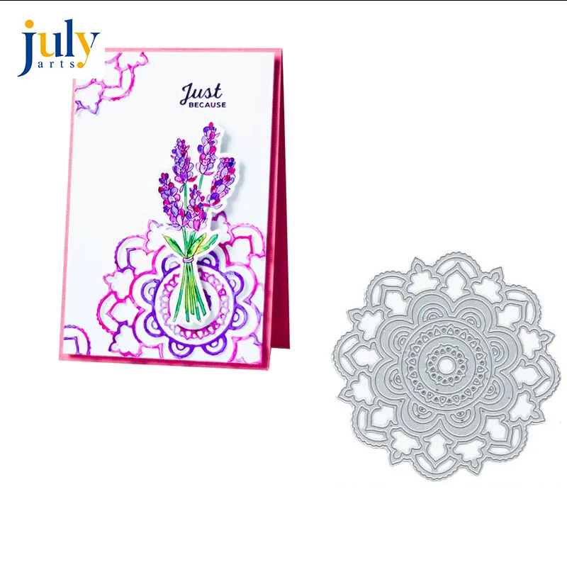 

Julyarts Flower Background Metal Cutting Dies Heart Scrapbooking Nouveau Arrivage Decoratieve Embossing Decoratie Craft