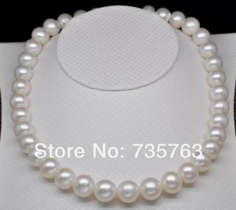 

HOT 001228 Natural 11-12mm AAA white pearl necklaces ( 17 inch )