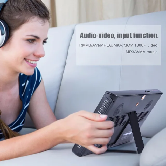 10 inch Digital Analog Televisions DVB-T-T2 1024×600 Resolution Portable TV 1500mAh Rechargeable Batyery Upgrade For Home Car