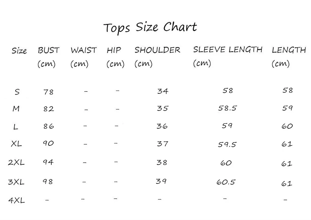 top size