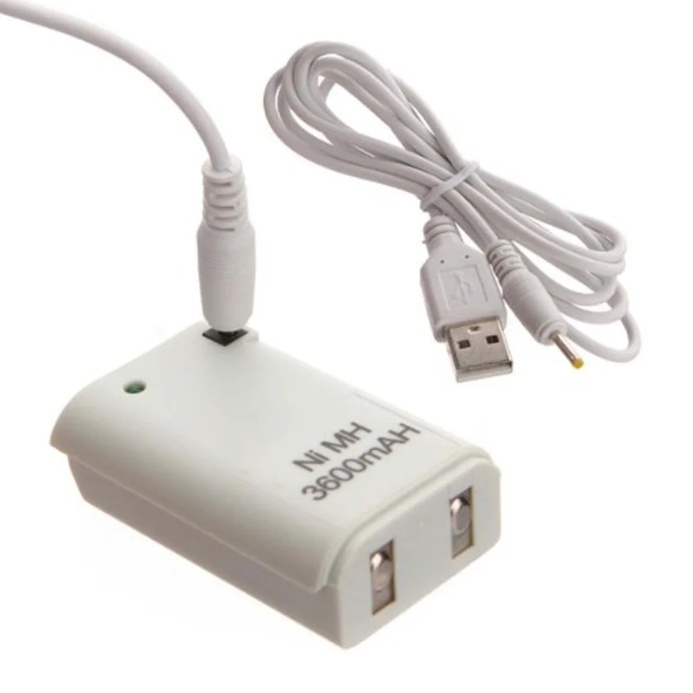 1x3600 мАч Батарея пакет+ USB Зарядное устройство кабель для Xbox 360 Беспроводной игровой контроллер геймпад Xbox360 Bateria Перезаряжаемые батарея Pack