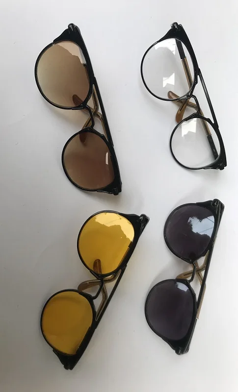 

[MG615] Free Shipping New Neoblythe Doll Glasses # Sun Glasses with Black Glass Frame for Blyth Pullip Doll Outfits for Retail