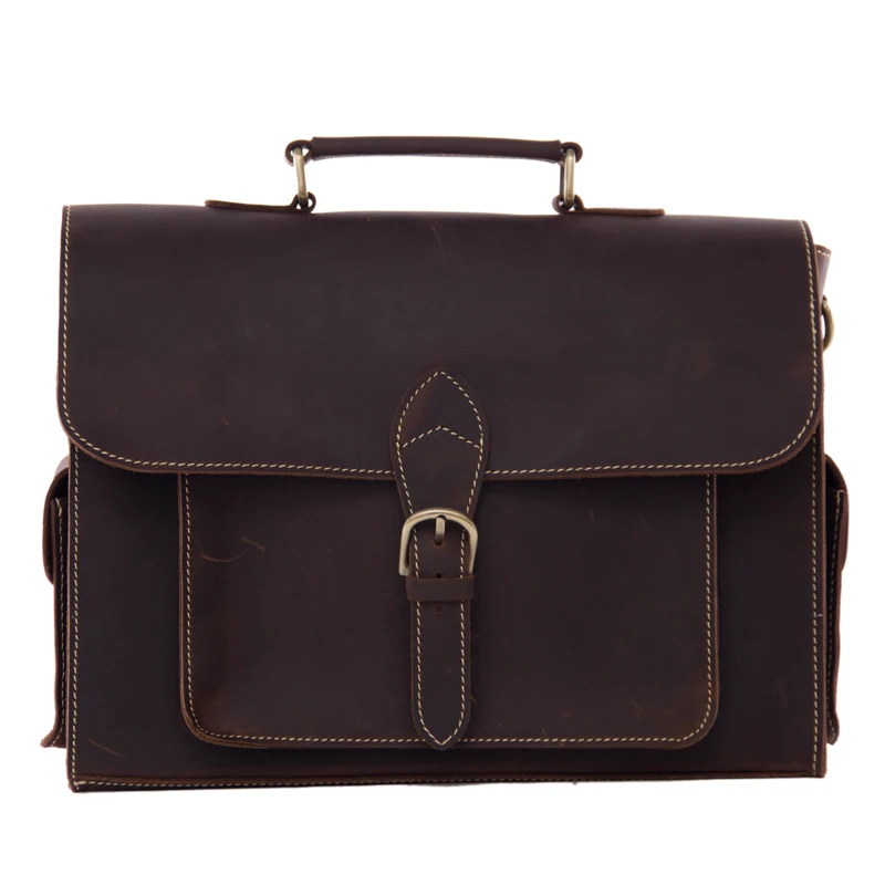 

ROCKCOW High Quality Genuine Leather Briefcase Men Messenger Shoulder Bag Men Handbags 9098