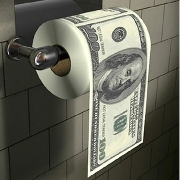 США Деньги мягкая туалетная бумага полотенце банный рулон ткани Ванная комната деньги Туалет Рулон Чистящая одежда