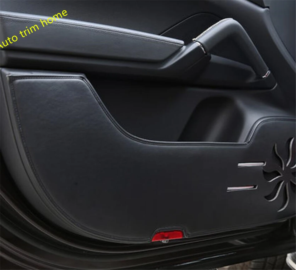 

High Quality For Porsche Cayenne 2015 2016 2017 Inner Door Anti Kick Protective Scuff Sticker Frame Cover Trim 4 Piece / 2 Color