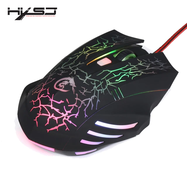 HXSJ Professional Wired Gaming Mouse 5600DPI Adjustable 6 Buttons Cable USB LED Optical Gamer Mouse For PC Computer Laptop Mice HXSJ Professional Wired Gaming Mouse 5600DPI Adjustable 6 Buttons Cable USB LED Optical Gamer Mouse For PC Computer Laptop Mice