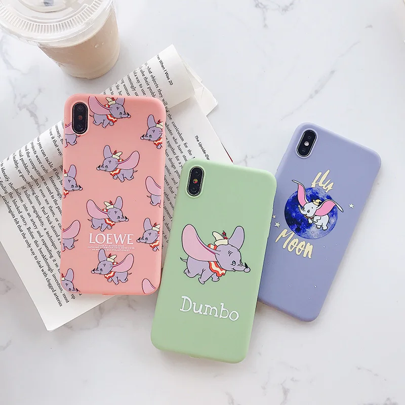 

Cartoon Flying Elephant for IPhone Xs XR Max Mobile Phone Shell for IPhone7 8 6s Plus Dumbo Soft Mobile Phone Protective Case