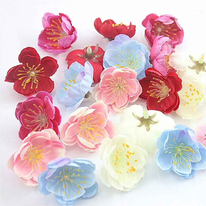 

3cm10 pieces / package simulation plum blossom peach flower cherry blossom handmade flower wedding home decoration accessories