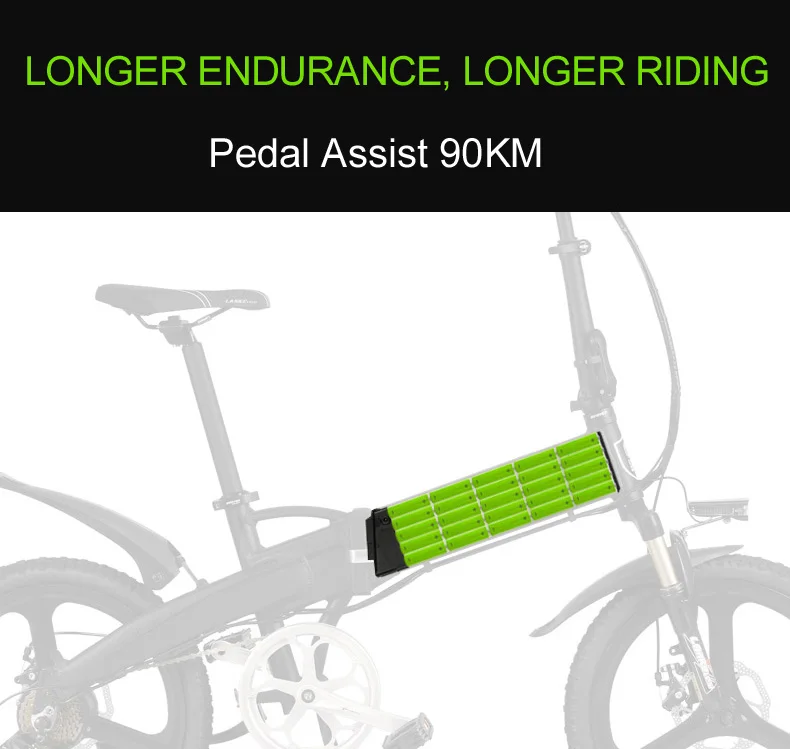 Perfect 20 Inches Folding Bicycle, Integrated Magnesium Alloy Rim, Folding Electric Mountain Bike, 5 Grade Assist, Suspension Fork 3