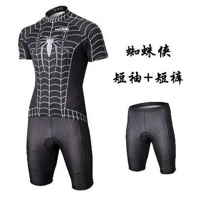Детская футболка для велоспорта с супергероями Капитан Америка Бэтмен ropa ciclismo Irom man manguitos ciclismo Человек-Паук Одежда для велоспорта - Цвет: black spiderman