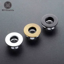 Дизайн, покрытие для перелива раковины, латунное круглое кольцо, вставка для раковины ванной комнаты, декоративная тарелка