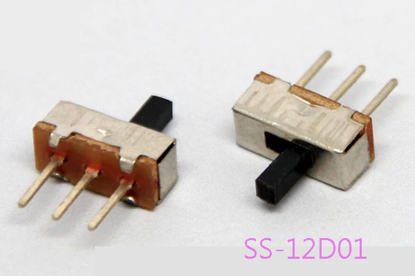 Micro Interruptor deslizante ON OFF de 200 piezas, 1P2T, 3 pines ...