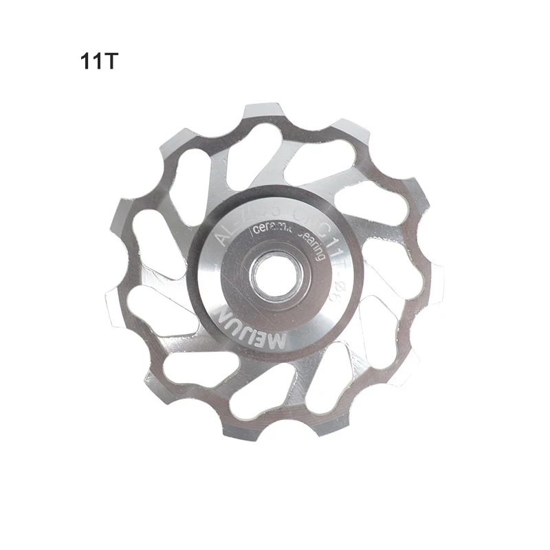 1 шт. meijun 11 Т 13 т Велоспорт MTB велосипеда Керамика шкив Road Велосипедный Спорт Жокей колеса Задний переключатель 7075 сплав руководство Керамика s несущей - Цвет: 11T silver