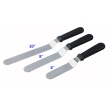 Угловая лопатка для глазури с пластиковой ручкой-инструменты для украшения торта 6', 8', 10' из нержавеющей стали лопатка для торта