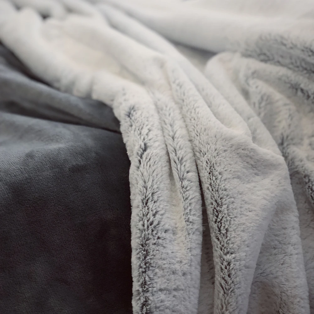 Однотонное черное зимнее толстое двустороннее теплое одеяло s плед Raschel одеяло простыня для близнецов покрывало