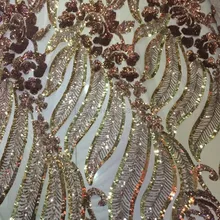 По DHL ткань с пайетками золотого цвета для женщин