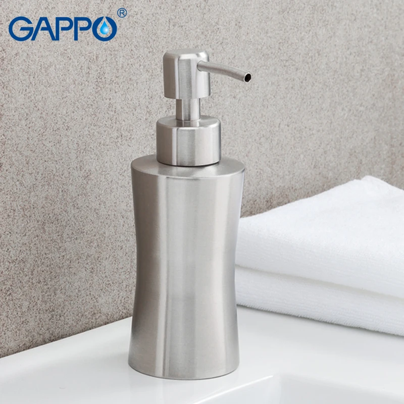 GAPPO дозаторы жидкого мыла Ванная комната из нержавеющей стали цветная эмульсия бутылка для ванны 400 мл аксессуары для мыла насос