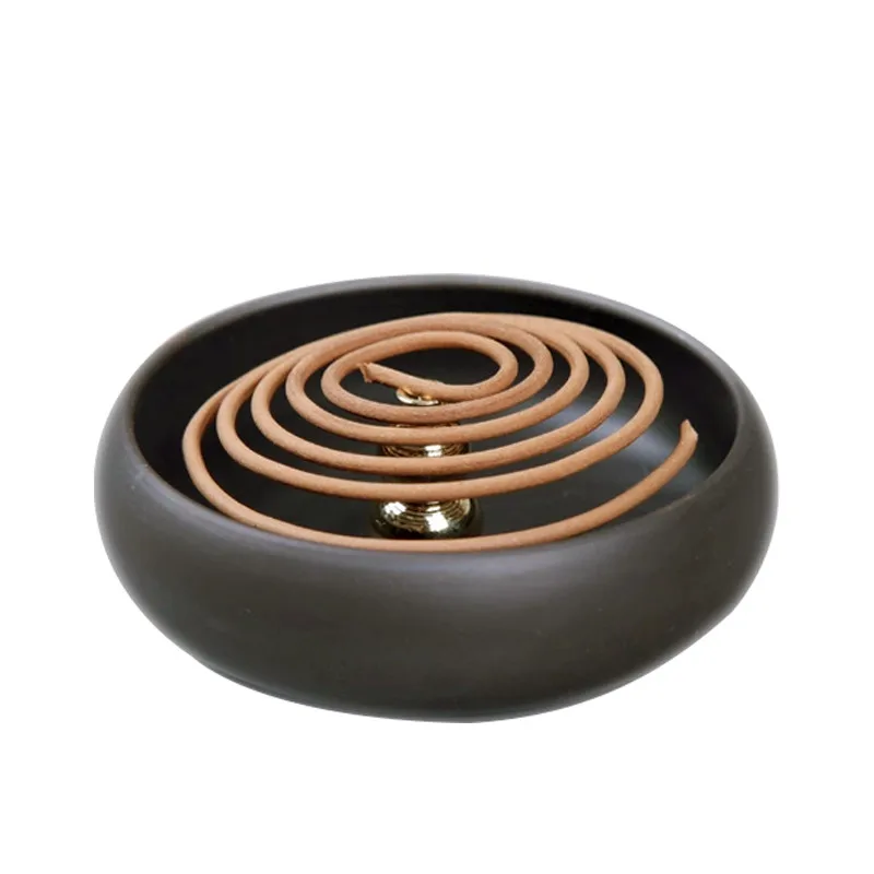 Ceramic crafts Purple plate incense smoke fragrant plates of powder