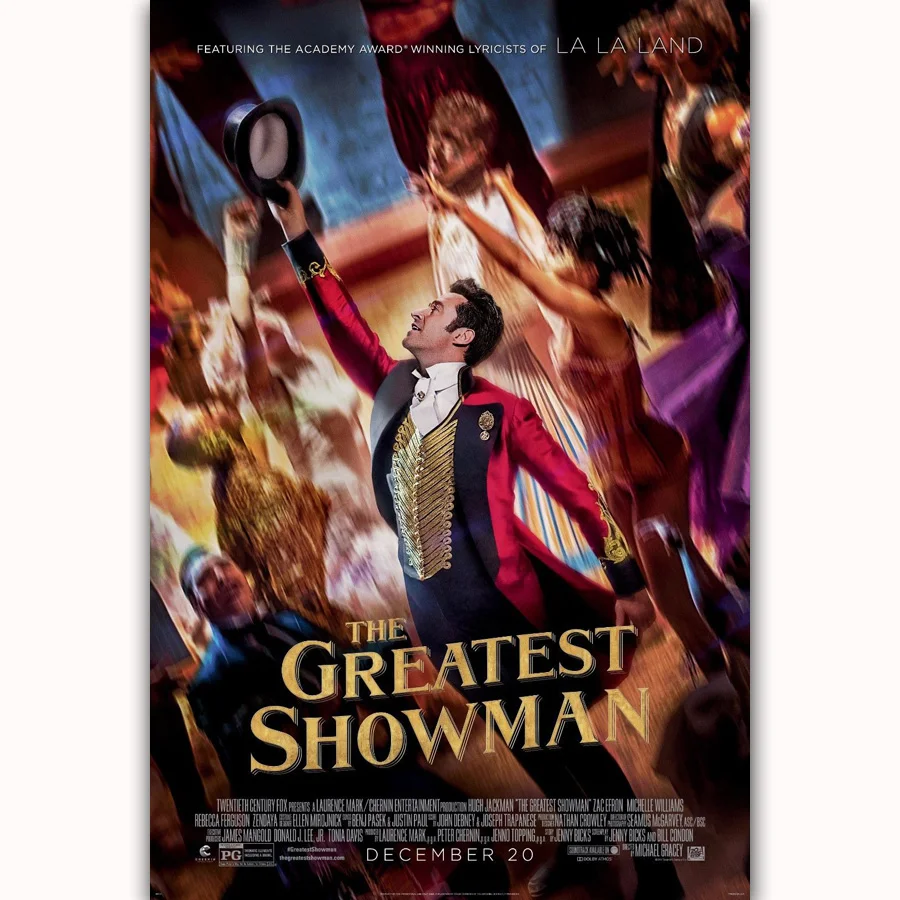 Fx355 The Greatest Showman 2017 Hot New Movie Hugh Jackman Film Poster Art Silk Light Canvas Modern Home Room Wall Print Deco Painting Calligraphy Aliexpress