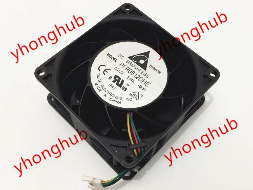 

4-проводной вентилятор охлаждения сервера Delta Electronics PFR0812DHE BE57 DC 12 в a 80x80x38 мм