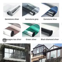 30 см x 6 м Водонепроницаемая оконная пленка одностороннее зеркало серебро изоляционные наклейки УФ-отражающие конфиденциальности тонировочные пленки украшения дома