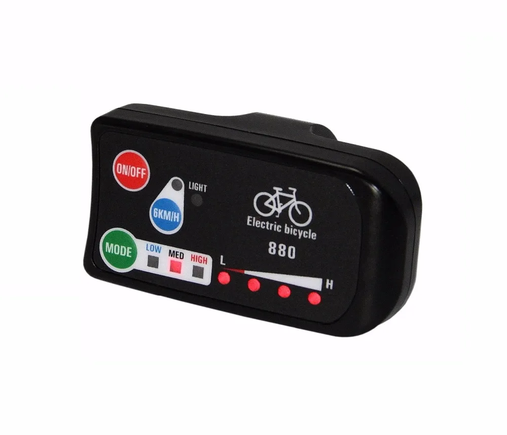RisunMotor Ebike 24V 36V 48V LED 880 Display Control Panel Control Panel 3-Speed