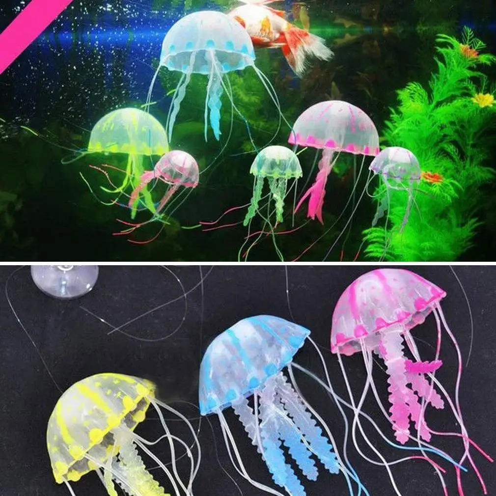 

Hot! Glowing Effect Artificial Jellyfish Ornament Fish Toy New Sale