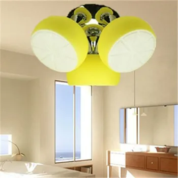 

Hot sale personality ceiling light Lemon light E27 Led 3 light for bedroom living room fashion lady