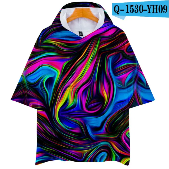 3D Tie Dye Flashbacks Hoodie T Shirt Men Women Colorful Psychedelic tshirt T-shirt Fashion Harajuku Tee Shirt Brand Clothes