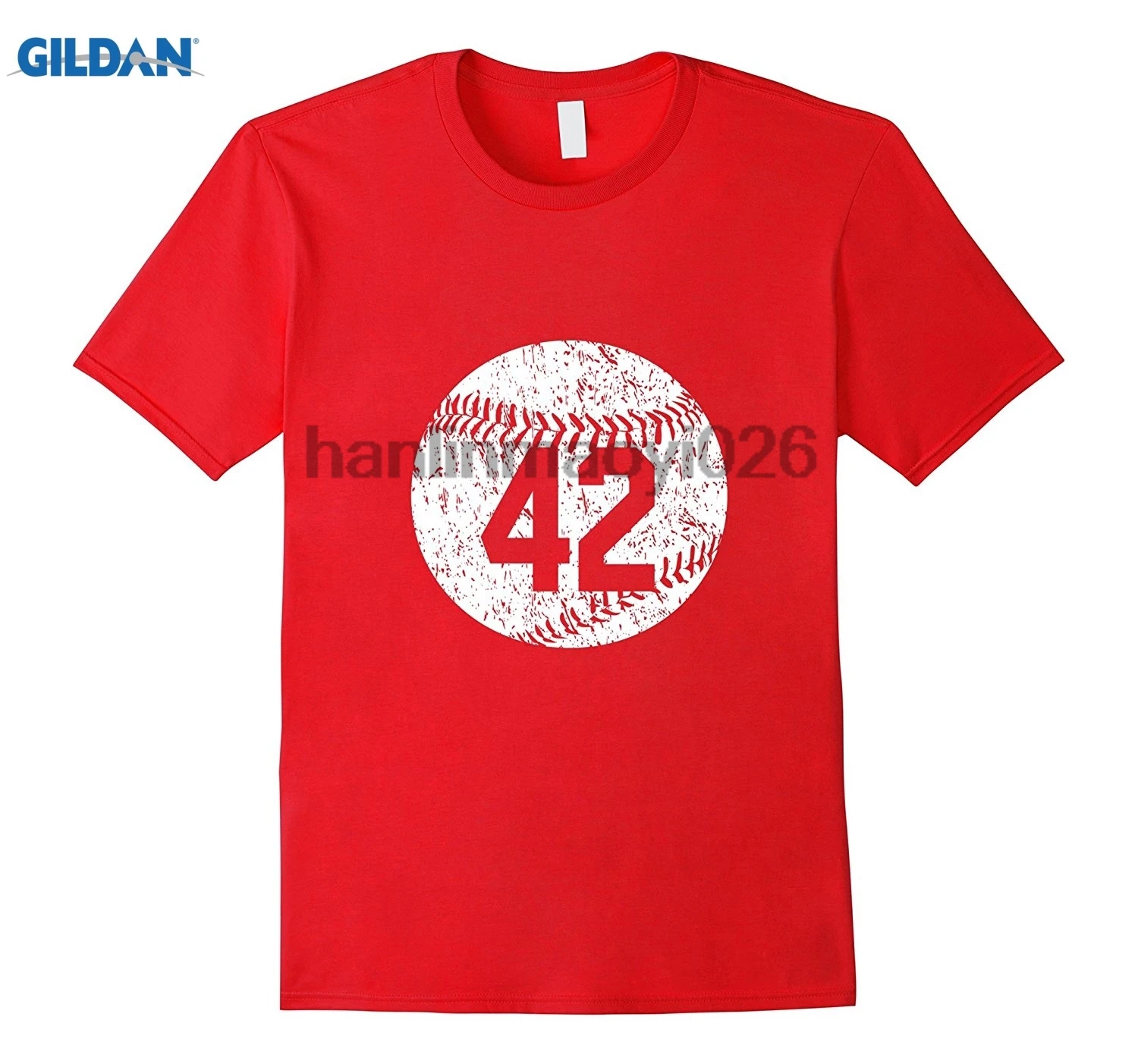 Baseball Jersey Number 42 T Shirt Distressed Look