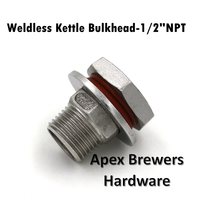 Buy Hex Nut Weldless Bulkhead 1/2'' MPT,Brewer