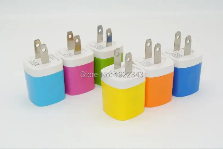 100pcs lot Brand New colorful US Plug Charger AC Power adapter Wall Charger for font b
