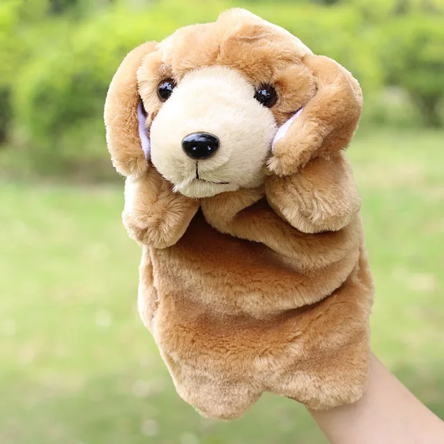 Cute Dog Hand Puppet Toys Cartoon Puppy Spot Dog Plush Dolls Kids