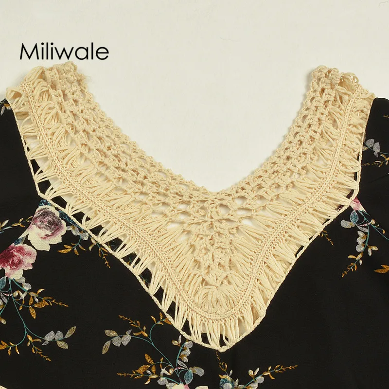 Новинка, Летняя Повседневная блуза большого размера с рукавом три четверти, вязаный пуловер с глубоким v-образным вырезом и оборками, женская рубашка 821