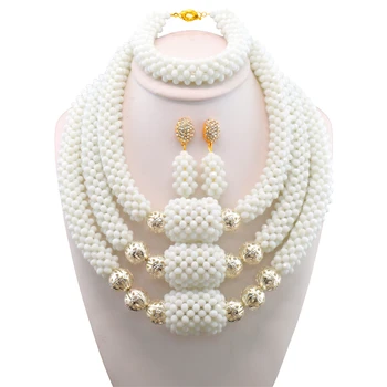 

Jewelry Sets Necklace And Bracelet Set For African Bridal Beads Nigerian Wedding Set Classical Fashion Austrian